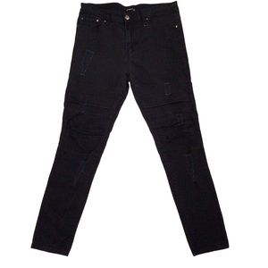 Kayden K Men’s Moto Biker Distressed Skinny Jeans Size 34